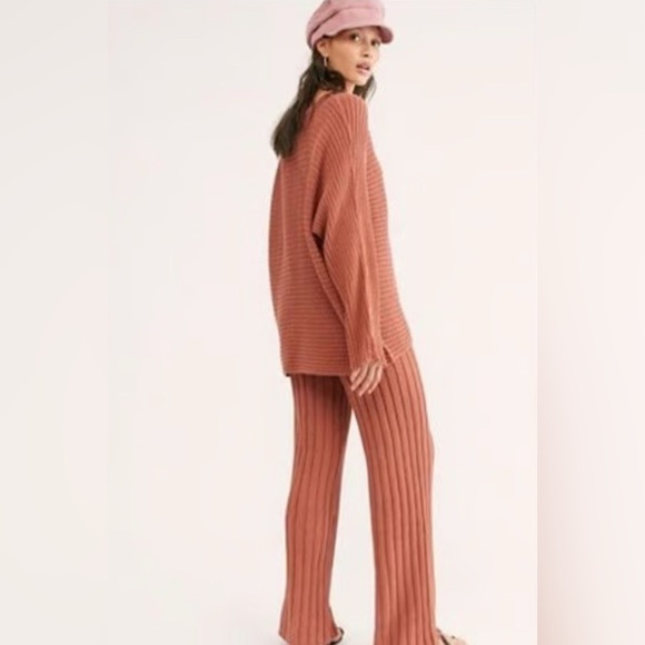 Free People Imogene Sweater Set In Salmon Rust - Picture 2 of 15